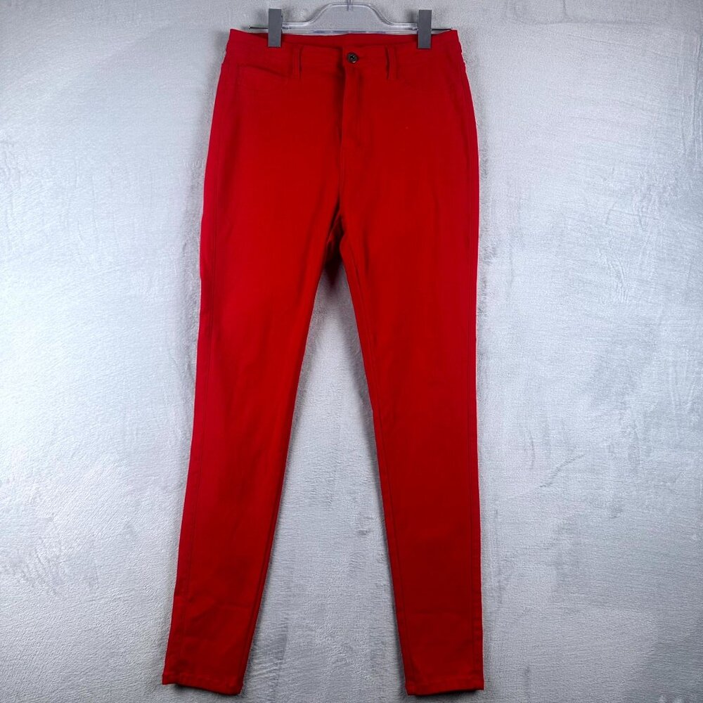Lover Brand Women's Super Skinny Jeans Denim High Rise Red Size X Large